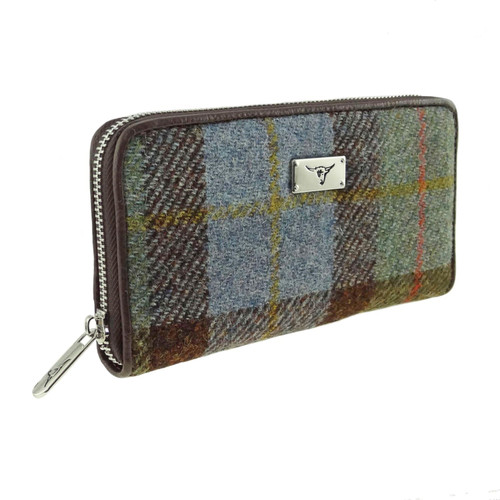 Harris Tweed 'Staffa' Large Zip Purse