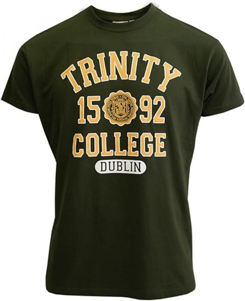 Ireland Men's Bottle Green Cotton Trinity College Tee-Shirt