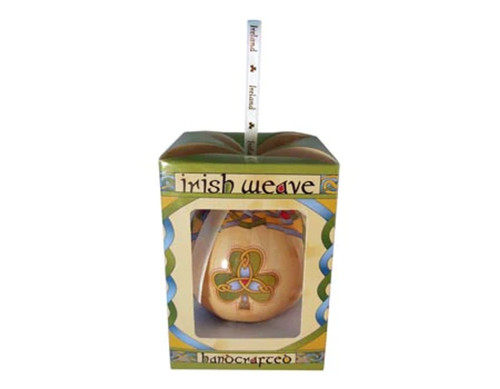 Irish Weave Shamrock Christmas Tree Bauble G087G-1