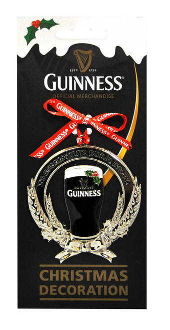Guinness Christmas Pint Metal Decorations