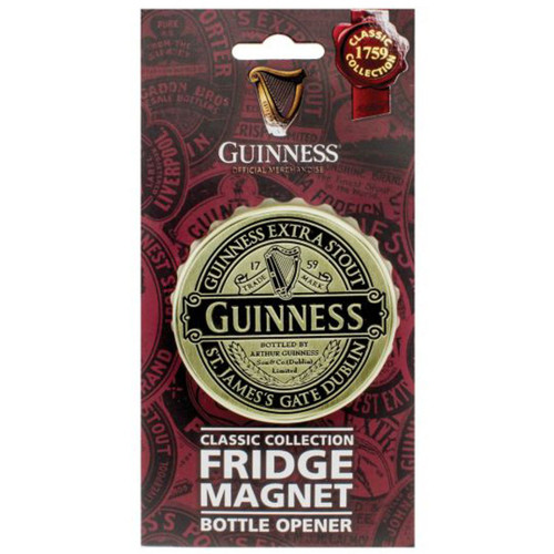 3D Screwcap Bottle Opener Magnet - Guinness