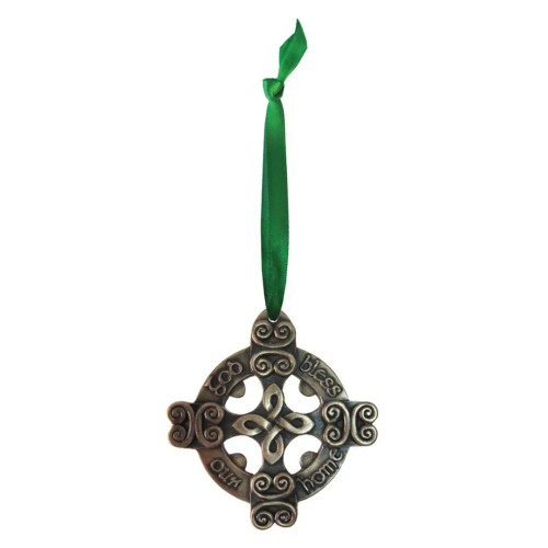 God Bless Cross Hanging Ornament-Bronze Gallery