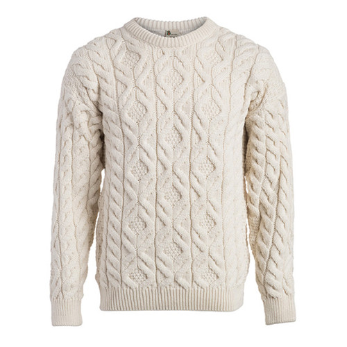 Boyne Valley Knitwear Men's Supersoft Cable Sweater