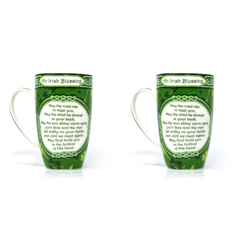 Irish Blessing Mug - Shamrock Garden Pack of 2
