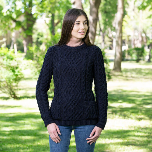 Cable Knit Crew Sweater | SAOL | SaolKnitwear.com