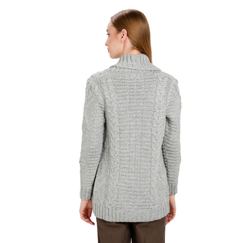 Open Front Cable Knit Cardigan | SAOL | SaolKnitwear.com