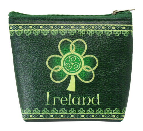 Shamrock Spiral Zip Coin Purse 12cm
