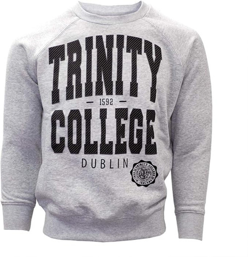 Grey Marl Trinity College Logo Sweatshirt