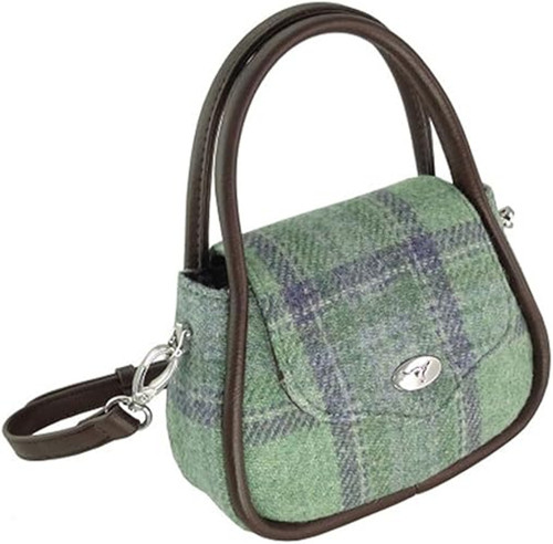 Harris Tweed Buchan Round Mini Handbag - Tartan Style