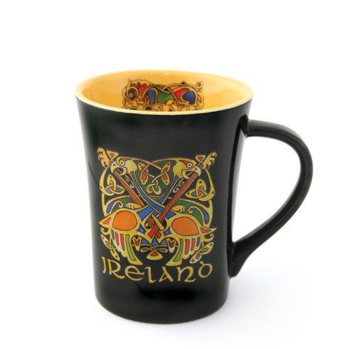 Black Celtic Knot Irish Ceramic Mug - Book of Kells
