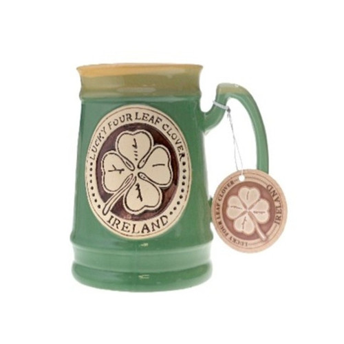 Four-Leaf Clover Ceramic Tankard Mug