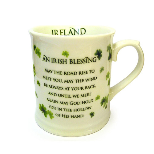Irish Blessing Ceramic Mug - Shamrocks & Heritage