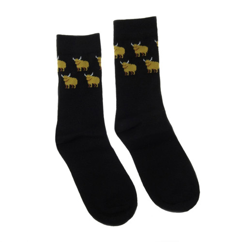 Charming Highland Cow Socks for Men & Women - Scottish Design