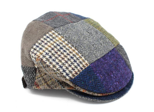 Children’s Vintage Patchwork Wool Tweed Cap