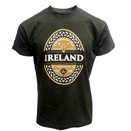 Bottle Green Celtic Emblem Recycled Blend T Shirt