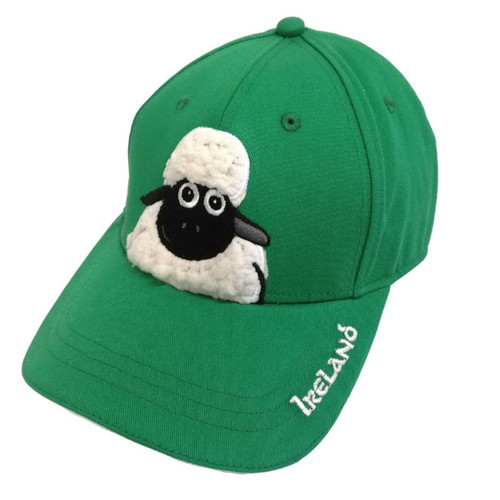 Emerald Green Sheep Kids Baseball Cap