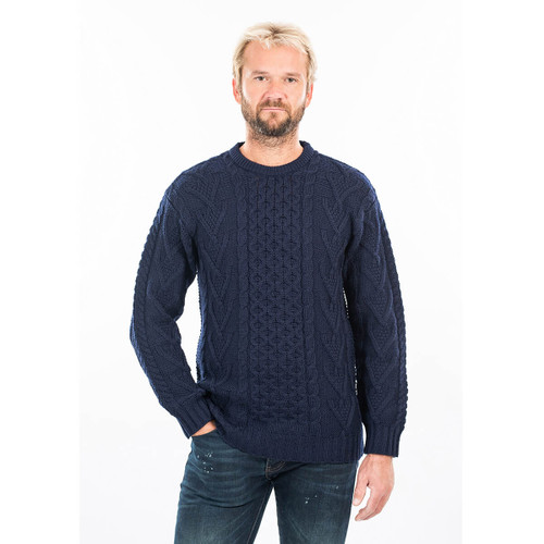 Mens Merino Aran Sweater, SAOL