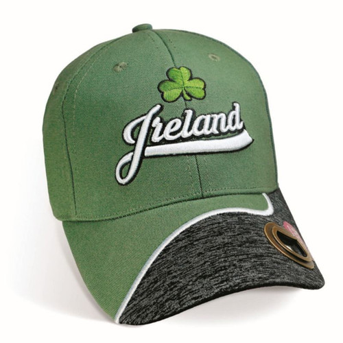 Irish Shamrock Baseball Cap with Built-In Opener