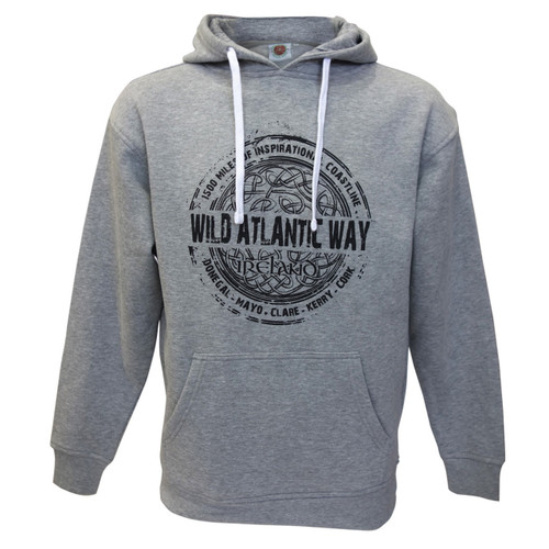 Grey Wild Atlantic Way Pullover Hoodie