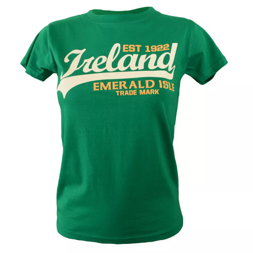 Emerald Isle Green Ireland Logo Ladies T-Shirt