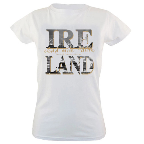 White Cead Mile Failte Ireland Ladies T-Shirt