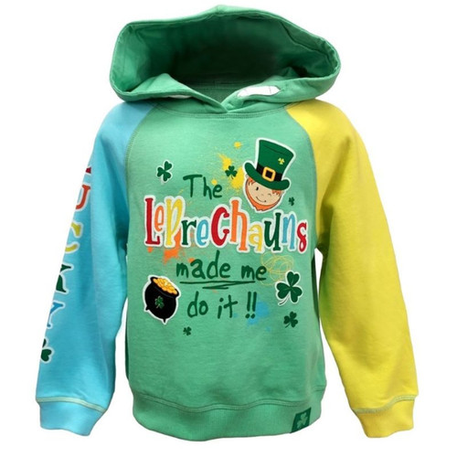 Color Block Leprechaun Kids Hoodie