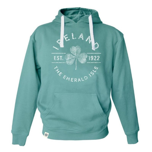 Ocean Green Emerald Isle Shamrock Hoodie