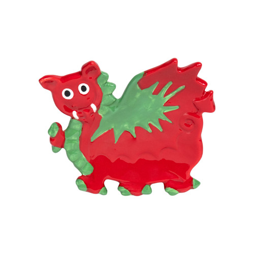 Baby Welsh Dragon Ceramic Teabag Holder 4.3 Inch