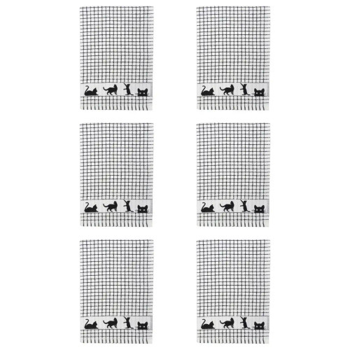 Poli-Dri Jacquard Black Cat Tea Towel