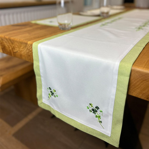 Irish Shamrock Table Runner 14x72
