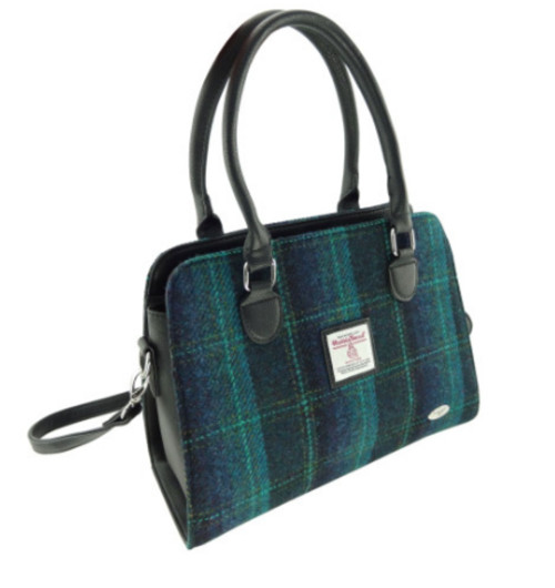 Authentic Tartan Harris Tweed Midi Tote Bag