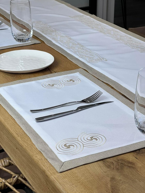 Celtic Knots Embroidered Poly Placemats Set of 2