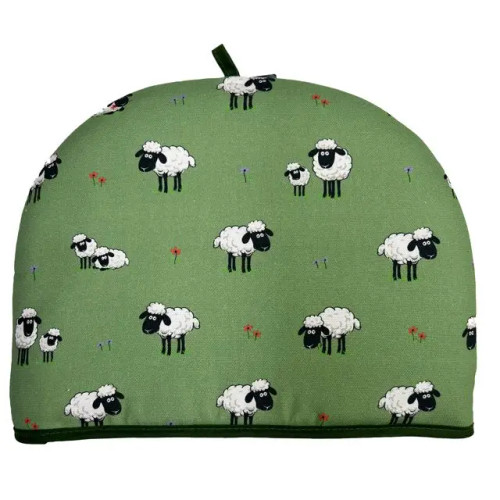 Fluffy Flock Green, Quilted Tea Cozy