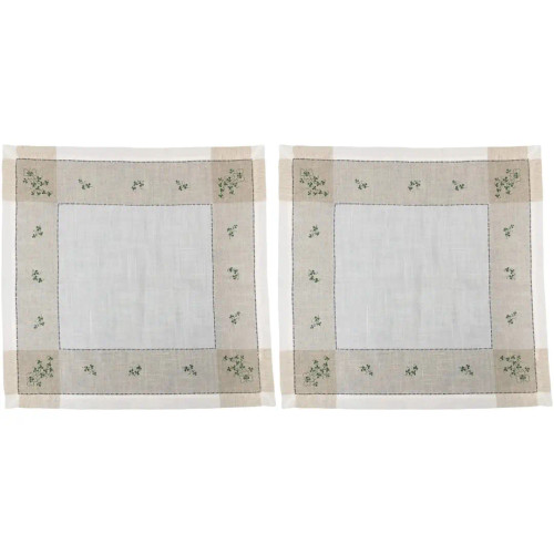 Packs of Irish Shamrock Embroidered Tablecloth 36x36