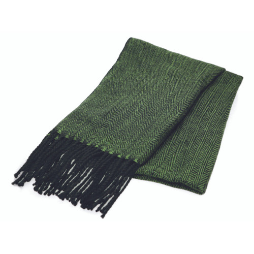 Men's Green Herringbone Scarf