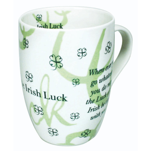 Clover Script Mug with Irish Blessing