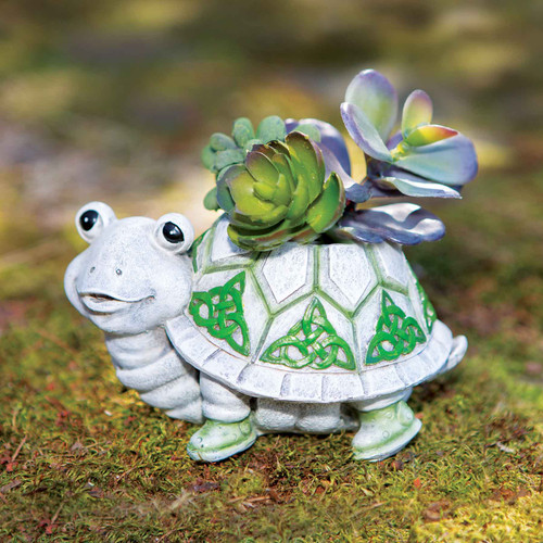Celtic Turtle Ceramic Mini Plant Pot