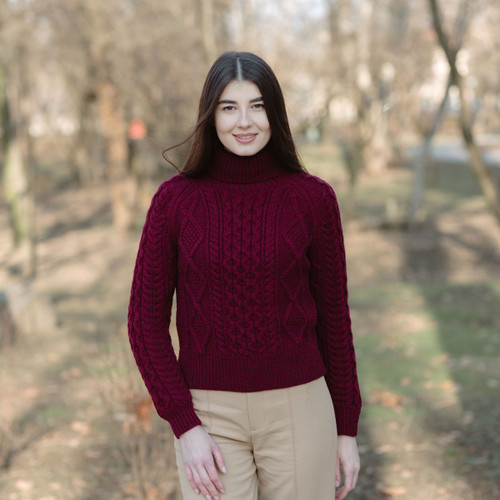 Cable Knit Turtle Neck Sweater