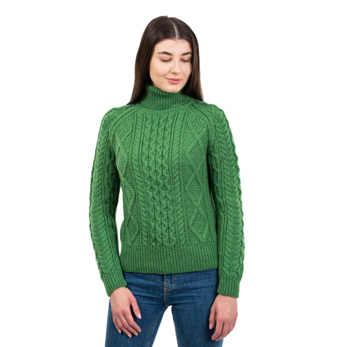 Cable Knit Turtle Neck Sweater | SAOL Knitwear