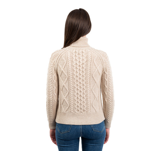 Cable Knit Turtle Neck Sweater | SAOL Knitwear