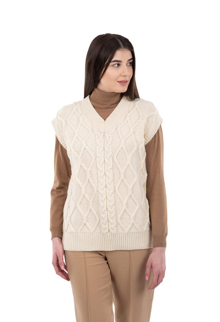 Oversized Aran Cable Vest