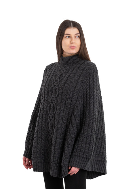 Ladies Cable Knit Poncho