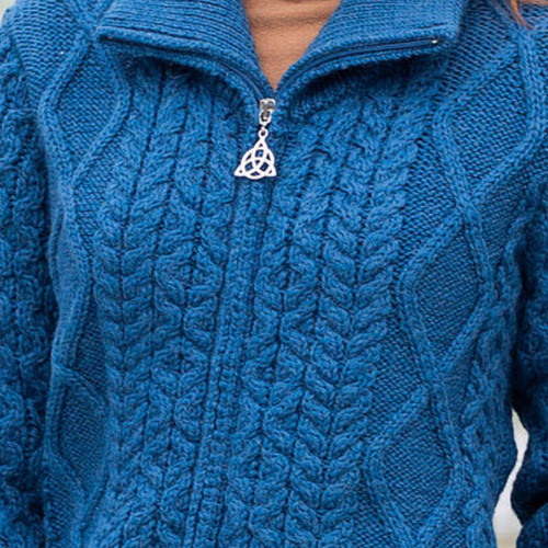 Cable Knit Bomber Jacket