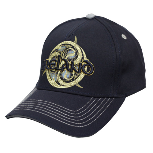 Navy Ireland Celtic Swirl Baseball Cap DublinGiftCompany.com