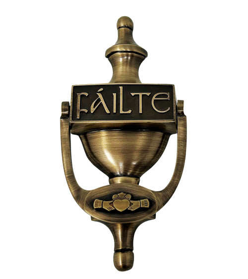 Vintage Failte Door Knocker Made of Brass EDK102-AB DGC