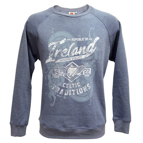 Denim Ireland Celtic Traditions Crew Neck DublinGiftCompany.com