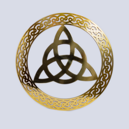 Celtic Trinity Knot Wall Decoration - Polished Brass
