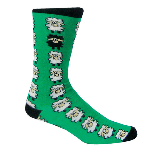 Emerald Black Multi Sheep Adult Socks DublinGiftCompany.com