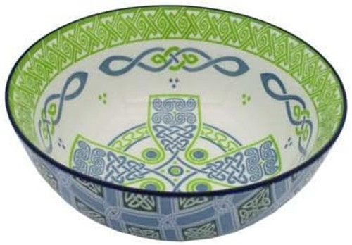 Set of 2 Celtic Cross & Trellis Shamrock Bowls