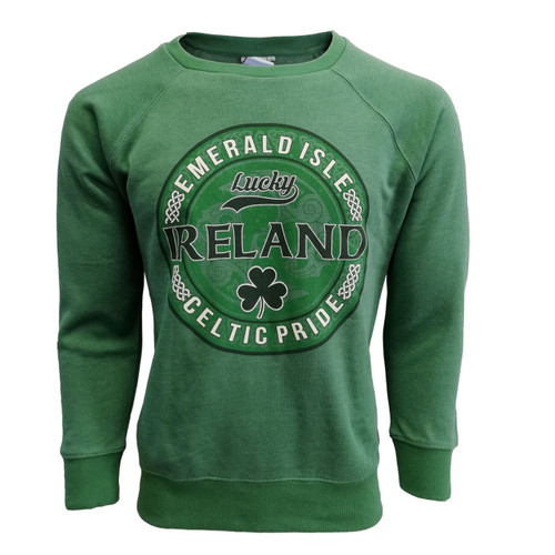 Green Marl Ireland Celtic Pride Sweatshirt DublinGiftCompany.com